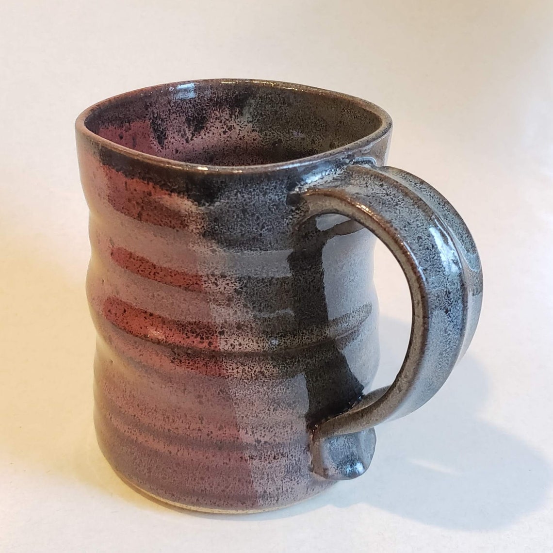14oz Pottery Coffee Mug, Handthrown Stoneware Mug Etsy