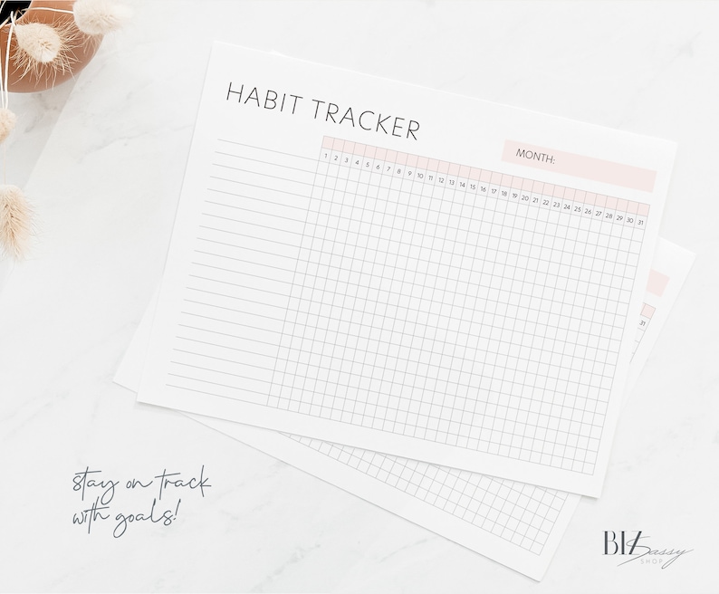 Habit Tracker Printable, Habit Tracker Template, Habit Tracker, Planner