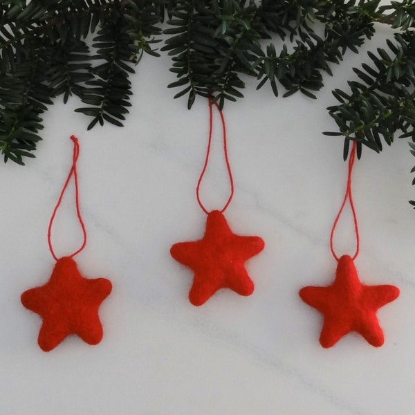 Red Star Ornament Etsy