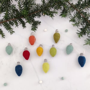 Christmas light bulbs garland/multicolor christmas garland/colorful light garland/scandinavian/holidays decorations/mantel/ecofriendly