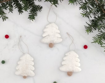 Christmas tree Ornaments/white Christmas/beige boho Christmas Tree Ornament/Sustainable Christmas Tree/Holiday Decor/scandinavian christmas