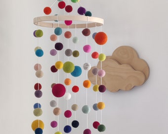 Mobile Pour Bebe Arc En Ciel Etsy