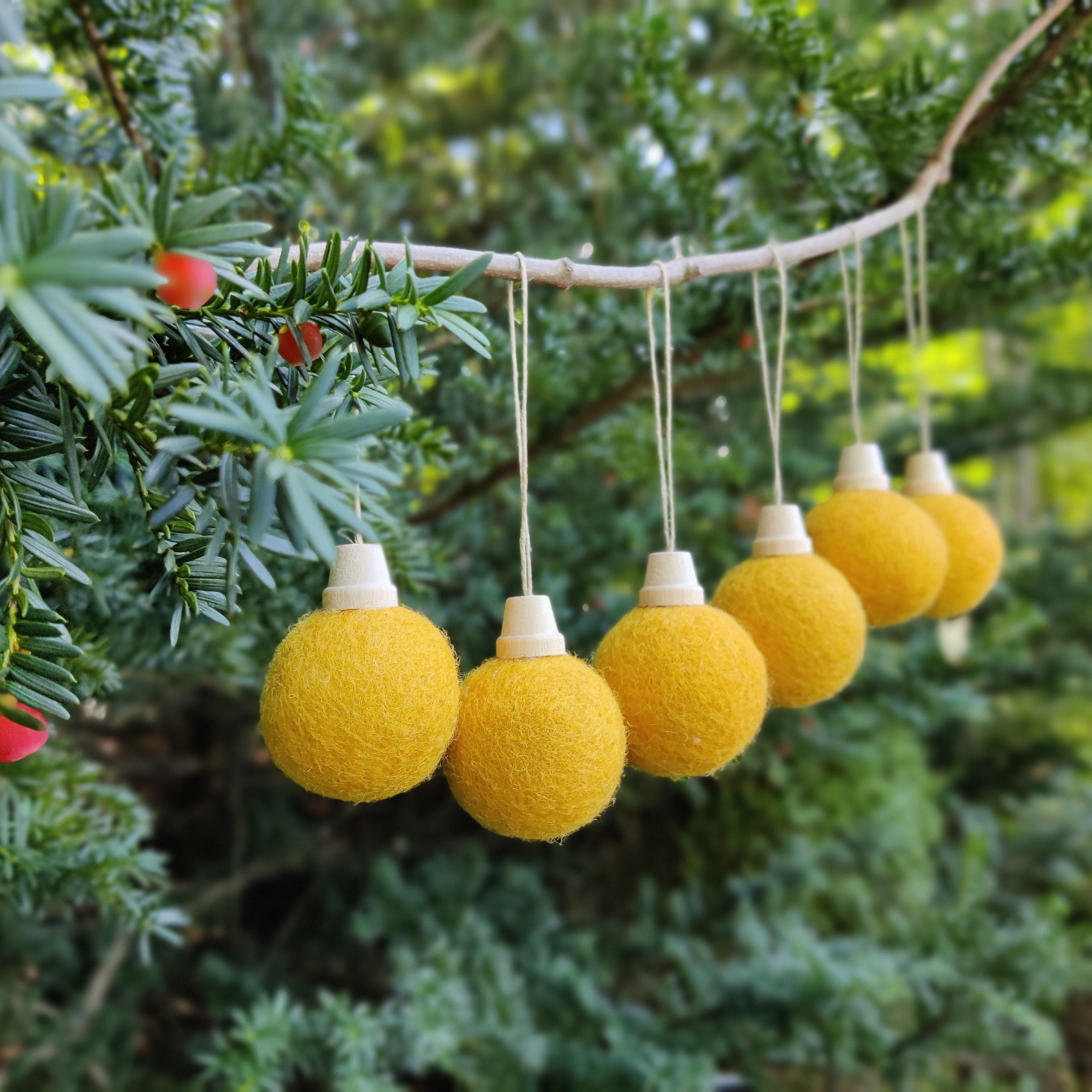 Lot de Boules Noël/Ornements Sapin Jaune Doré/Décoration Noël Or/Boule Noël/Sapin Noel/Décoration Fê