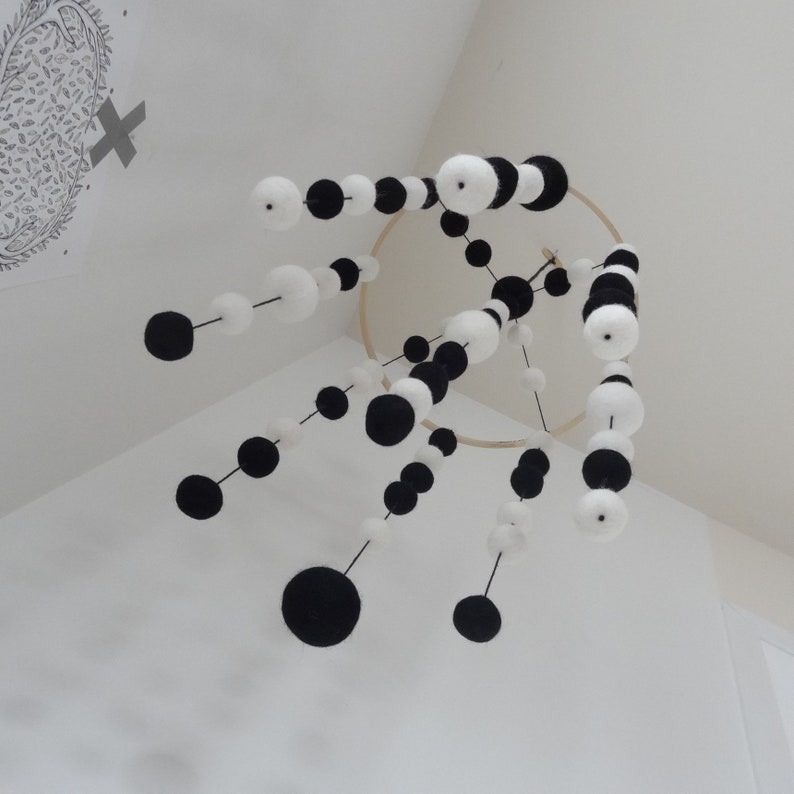 Nursery Mobile/black and White Mobile/baby Mobile/crib Etsy Canada