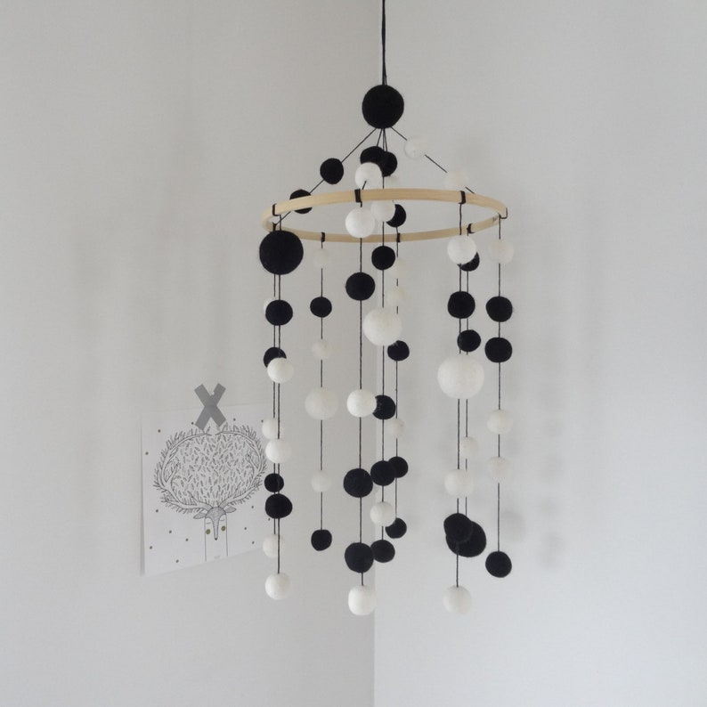 Nursery Mobile/black and White Mobile/baby Mobile/crib Etsy Canada