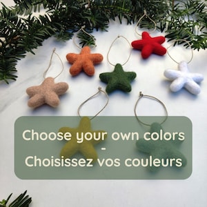 Christmas Stars Ornaments/Christmas Tree Ornament/Star Ornament/Christmas Tree/Holiday Decoration/Christmas Felting/Felted Star/childproof