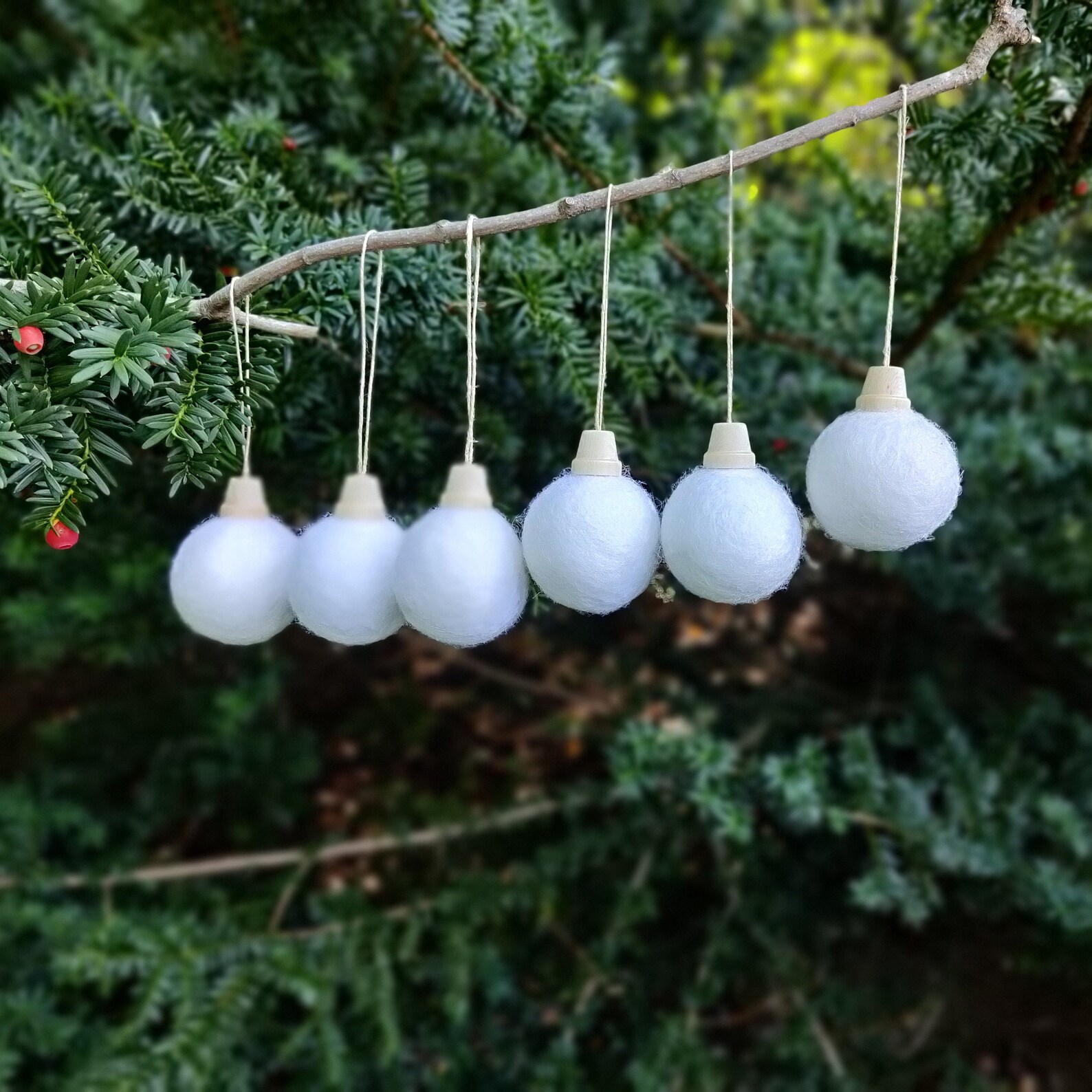 Christmas Ball Ornament Set/white Christmas Tree Etsy UK