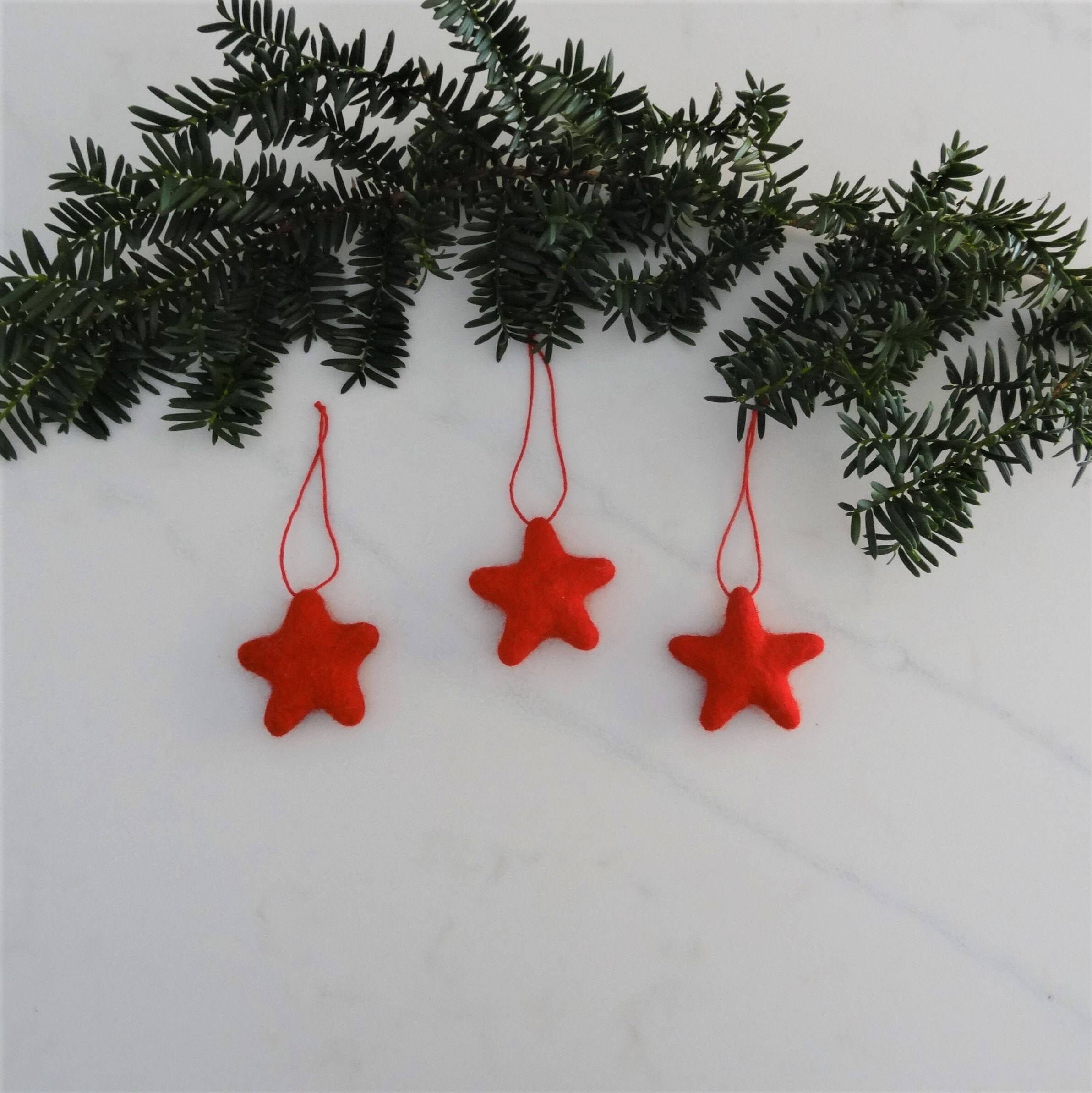 Christmas Stars Ornaments/red Christmas Tree Ornament/star Etsy Canada