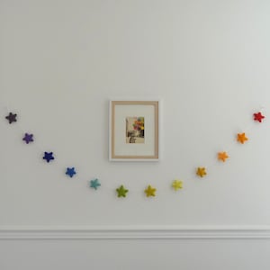 rainbow garland/stars garland/multicolor nursery/rainbow birthday party decor/star nursery/kids decor/Modern kids room/baby shower gift