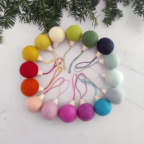 Rainbow Button Tree Ornaments Etsy