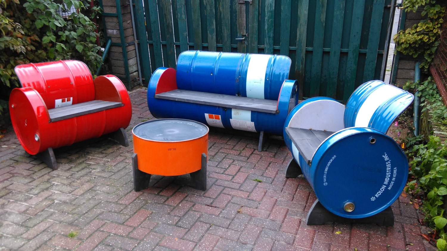 Drum Side Table or Side Table of Oil Barrel Etsy