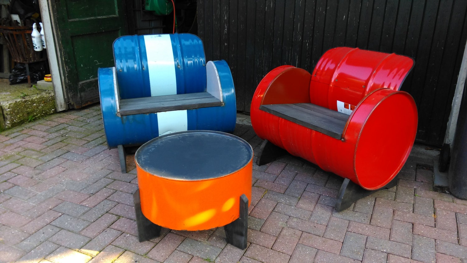 Drum Side Table or Side Table of Oil Barrel Etsy