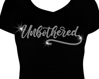 Unbothered Bling Shirt, Diva Bling Shirt, Bling Shirt, Womens Diva Bling Shirt, Rhinestone womens shirt