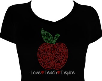 Teacher shirts with bling Clearance