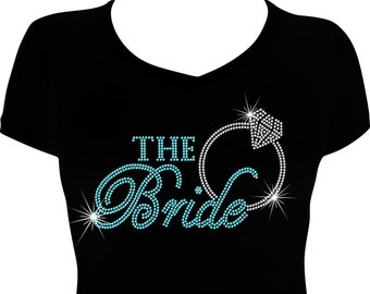 Mother of the Groom Bling Bride Rhinestone Iron on T-Shirt Pick Size S-3XL