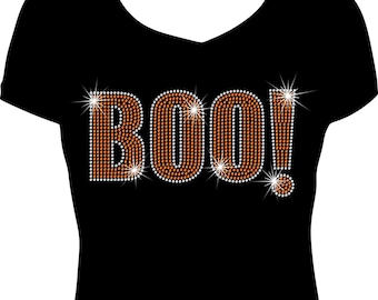 rhinestone boo halloween shirt sparkly halloween boo tee halloween bling shirt for women rhinestone halloween sparkle top bling halloween