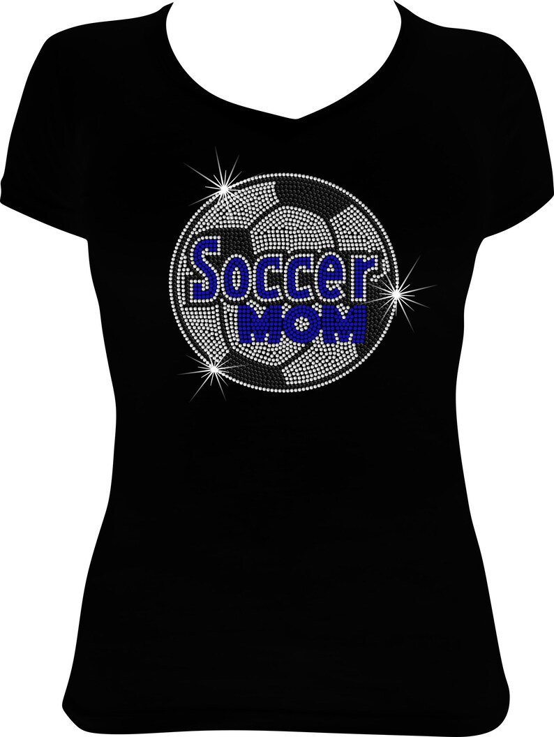 Soccer Mom Bling Shirt Soccer Mom Rhinestone Shirt Soccer Etsy