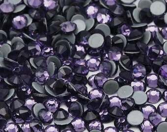 Purple Tanzanite 3mm (10ss) Hotfix Rhinestones, 50 Gross Bag, Glass Rhinestones, Hot Fix Crystals, Bling Rhinestones, Hotfix Rhinestones