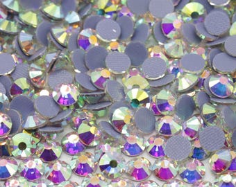 AB Crystal Hot Fix 3mm 4mm 5mm Rhinestones, Iron-On Glass Rhinestones, Hot Fix Crystals, Bling Rhinestones, Hotfix Bulk Bling Rhinestones