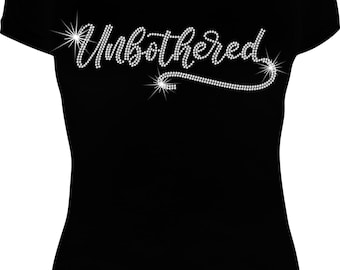 Unbothered Bling Shirt, Diva Bling Shirt, Bling Shirt, Womens Diva Bling Shirt, Rhinestone womens shirt