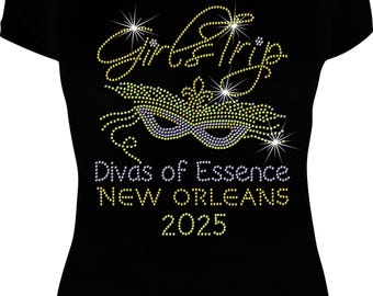 Girls Trip Divas of Essence New Orleans 2025 Bling Shirt, Divas of Essence Shirt, New Orleans Bling Shirt, Girl Trip