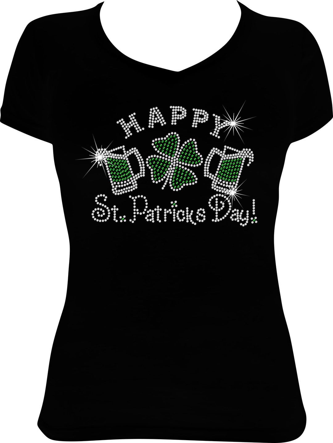 st patricks day rhinestone shirts