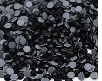 Black Jet 3mm (10ss) Hotfix Rhinestones, 50 Gross Bag, Iron-On Glass Rhinestones, Hot Fix Crystals, Bling Rhinestones, Hotfix Rhinestones