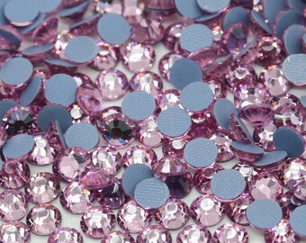 Lt. Rose Pink 3mm (10ss) Hotfix Rhinestones, 50 Gross Bag, Iron-On Glass Rhinestones, HotFix Crystals, Bling Rhinestones, Hotfix Rhinestones