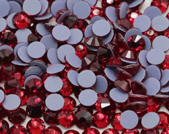 Siam Red 3mm (10ss) Hotfix Rhinestones, 50 Gross Bag, Iron-On Glass Rhinestones, Hot Fix Crystals, Bling Rhinestones, Hotfix Rhinestones