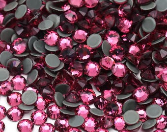 Pink Rose 3mm (10ss) Hotfix Rhinestones, 50 Gross Bag, Iron-On Glass Rhinestones, Hot Fix Crystals, Bling Rhinestones, Hotfix Rhinestones