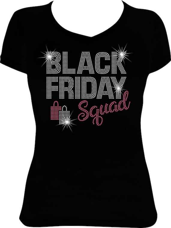 Black Friday Squad Bling Shirt, Shopping Diva Bling Shirt, Rhinestone Bling Shirt, Bling Rhinestone Shirt, Bling Tshirts