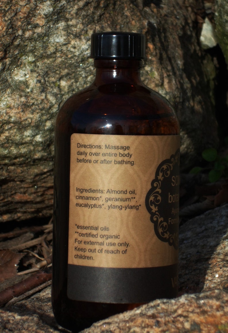Vata Dosha dry Skin 8 Oz Nourishing Body Oil abhyanga Etsy