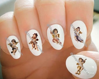 Cherub Nail Decals: Water Transfer Nail Art Tattoos