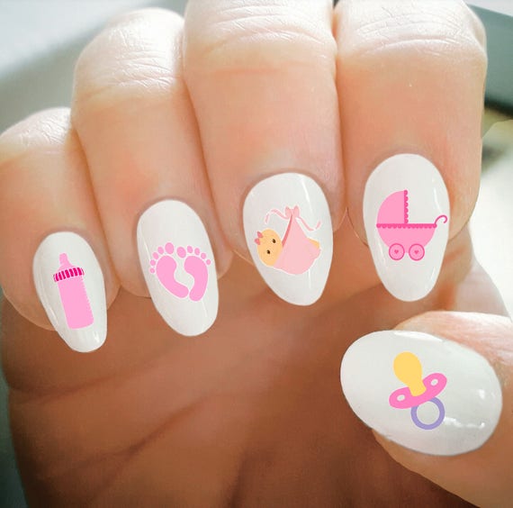 Nail Paradise - Baby girl shower nails 💗 | Facebook