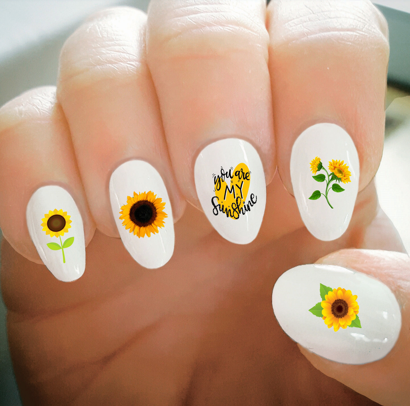 Sunflowers and Spiders - Flipside Nail Art - Hermit Werds
