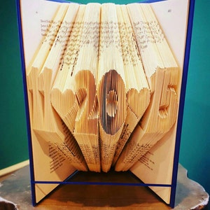 Folded Book Art, Book Folding, Small Font, Custom,Personalized, Unique Gift,Special Date, Anniversary,Birthday,Choose your own Date