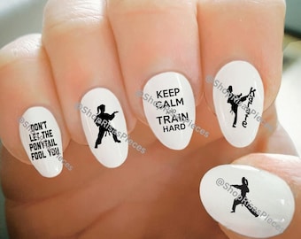 Nail Decals, Martial Arts Nail Decals, Karate, Water Transfer Nail Decals, Nail Tattoo, Fashionable Nail Art, Custom Nail Decals
