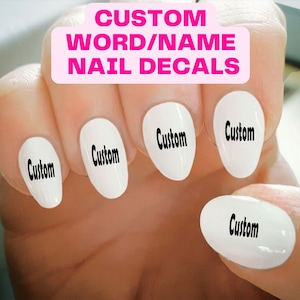 Nail Decals, Custom Nail Decals, Personalized Nail Decal, Water Transfer Nail Decals, Nail Tattoo, Fashionable Nail Art, Custom Nail Decals