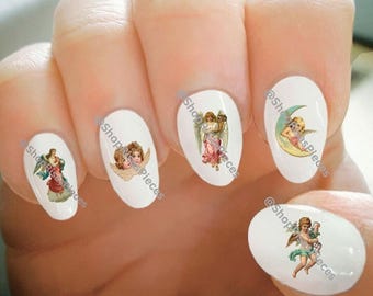 Cherub Angel Nail Decals: Water Transfer Nail Art