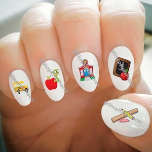Nagelabziehbild, Schule Abziehbild, Nagelabziehbild Lehrer-Schüler, Wassertransfer Nagelabziehbild, Nageltattoo, modische Nagelkunst, benutzerdefinierte Nagelabziehbilder