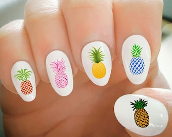 Nail Decals, Pineapple Decals, Water Transfer Nail Decals, Nail Tattoo, Fashionable Nail Art, Custom Nail Decals