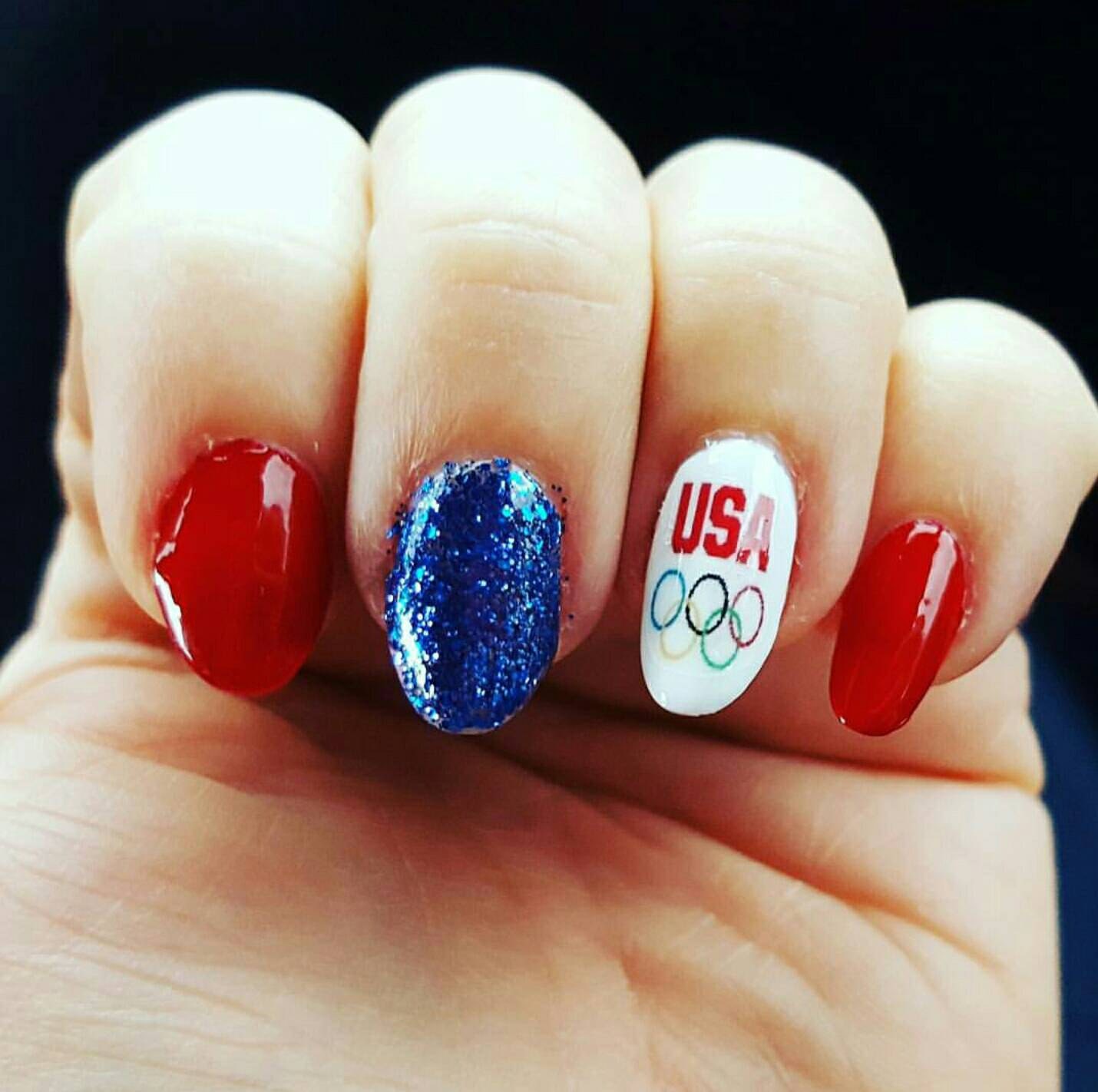 Nail Decals Olympic Rings USA Nail Tattoos Water Transfer Etsy