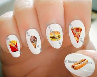 Fast Food Nail Decals: Water Transfer Nail Art