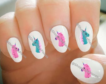 Unicorn Nail Decals: Water Transfer Nail Art