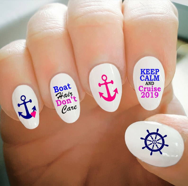 Nail Decals Cruise Nail Decals Water Transfer Nail Etsy