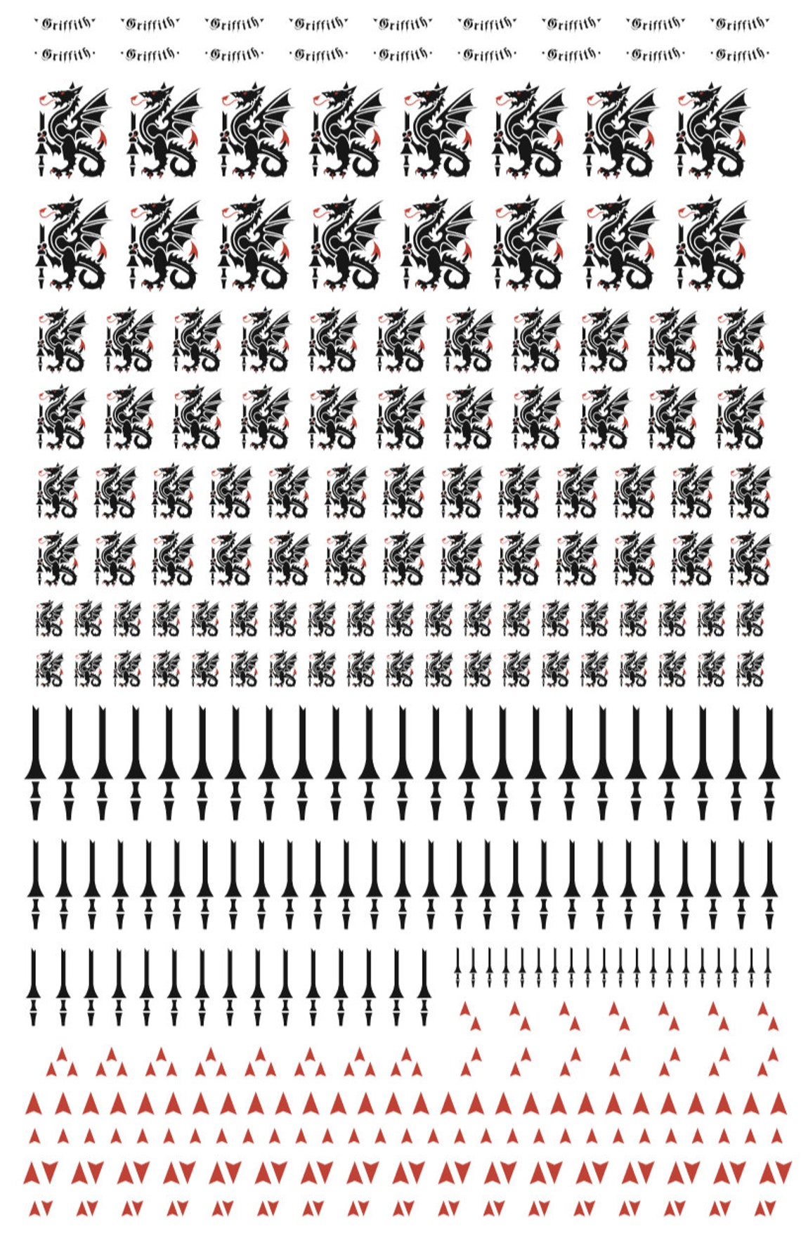 House Griffith Decals Water Transfer Decals Custom Decals Etsy
