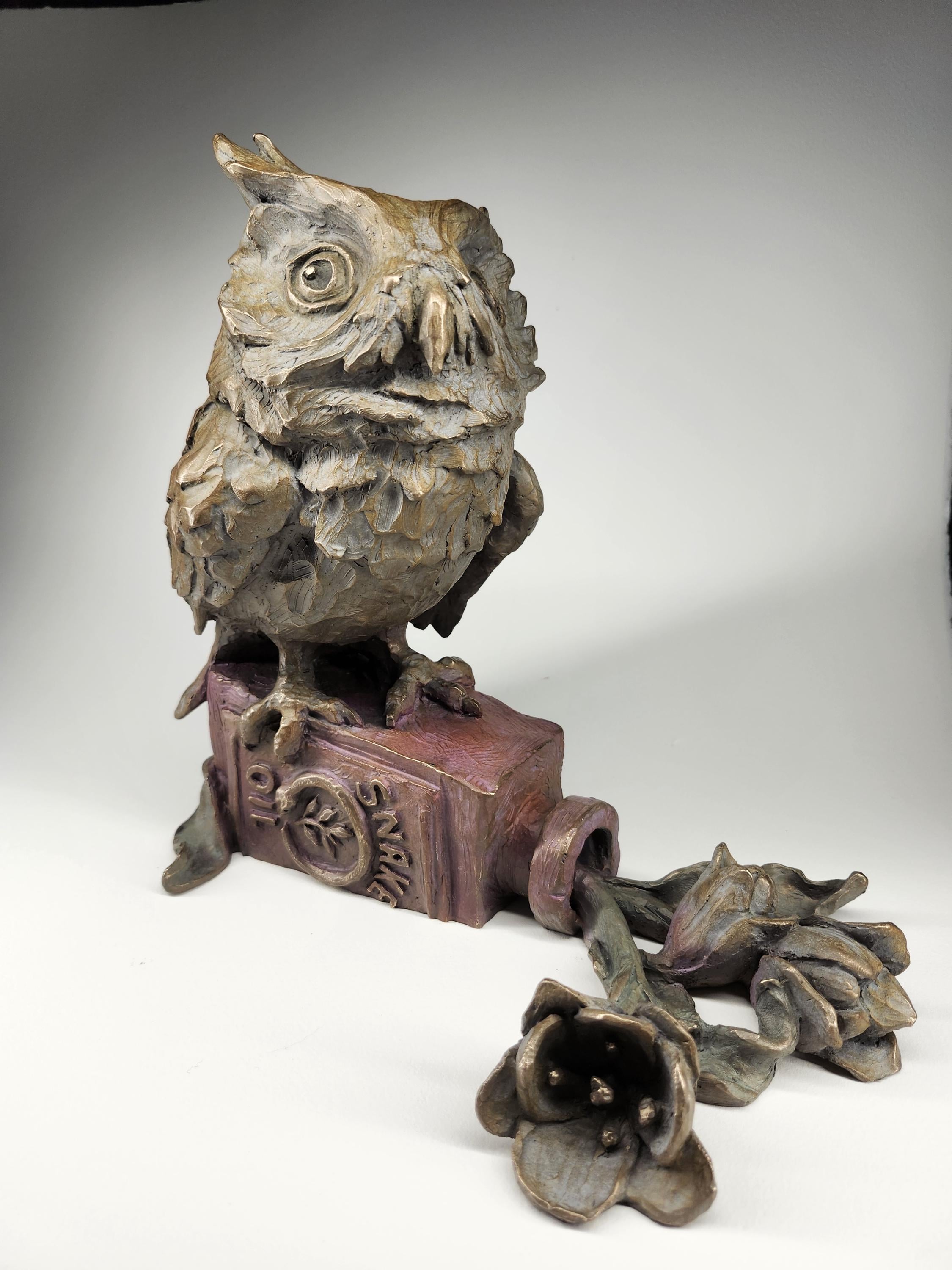 Bronze Screech Owl Snake Oil