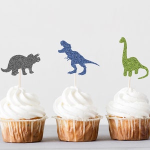 Dinosaur Cupcake Toppers, Birthday Party Decorations