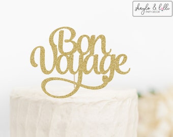 Bon Voyage Cake Topper, Goodbye Party, Retirement Decorations