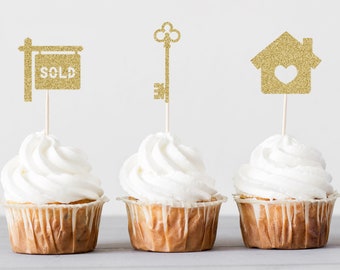 Housewarming Cupcake Toppers, Housewarming Party Decorations